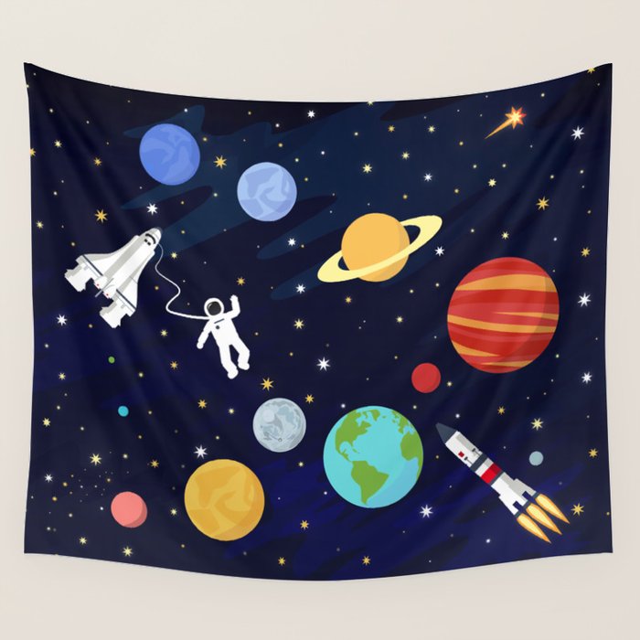 In space Wall Tapestry by Marta Olga Klara Society6
