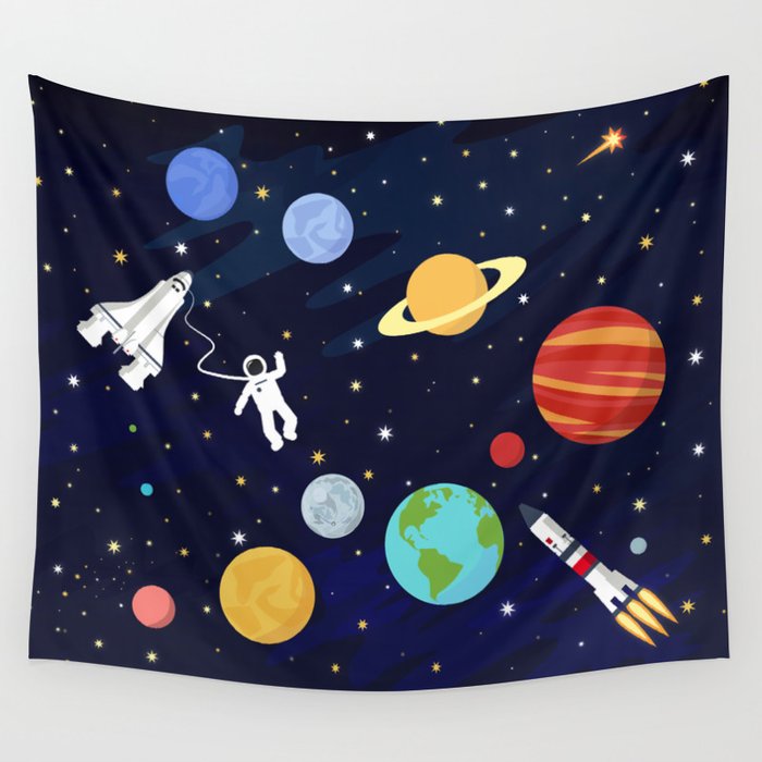 In space Wall Tapestry by martaolgaklara | Society6
