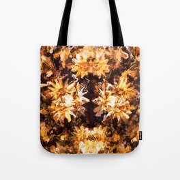 Gold and Brown Floral Impressionist Art Tote Bag
