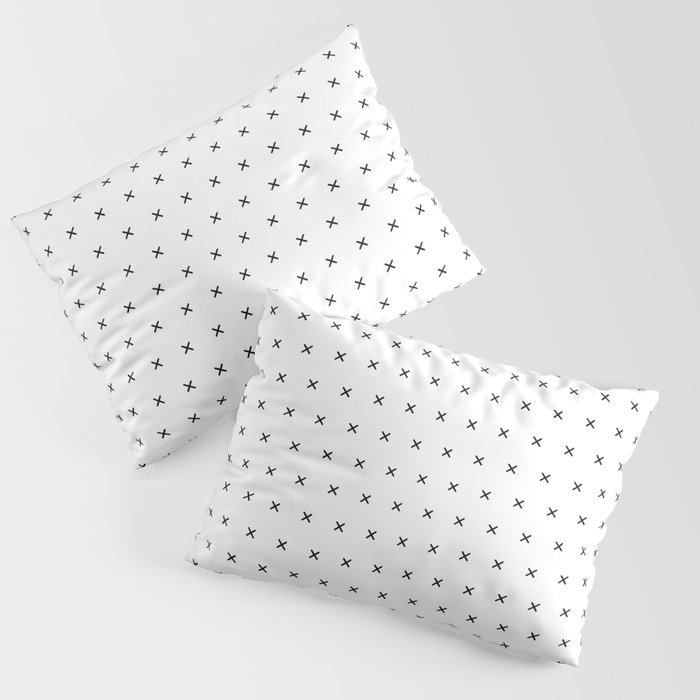 Black x cross geometric pattern Pillow Sham