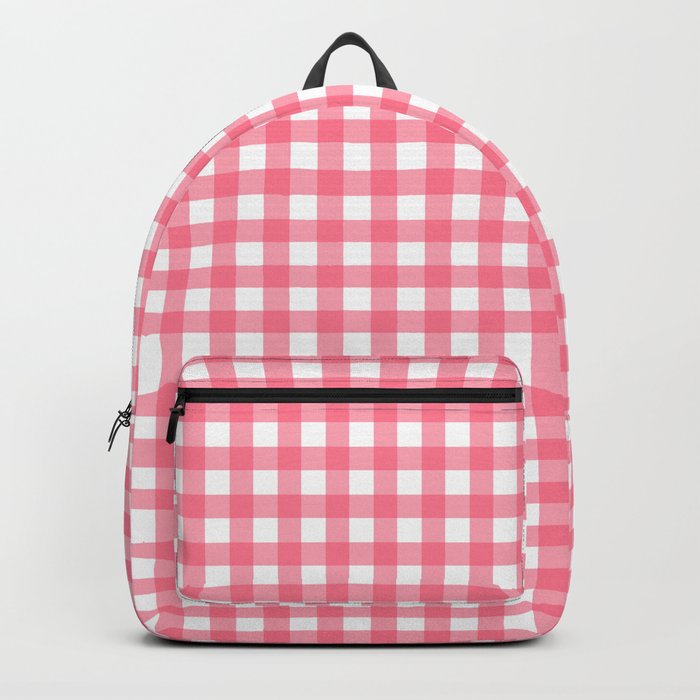 pink gingham backpack