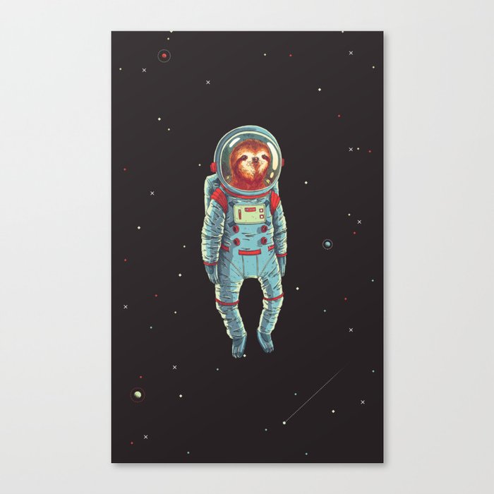 Slothstronaut Canvas Print