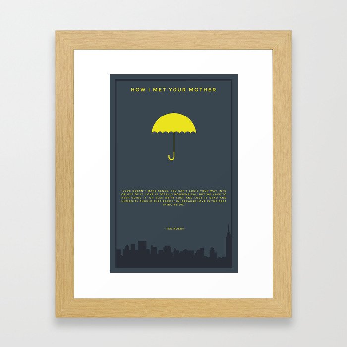 How I Met Your Mother - Yellow Umbrella Framed Art Print