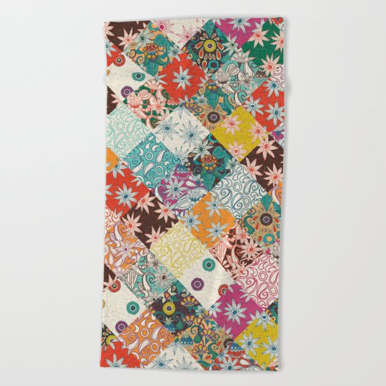sarilmak patchwork Beach Towel