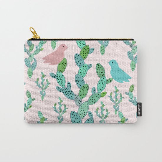 Birds and cacti Carry-All Pouch