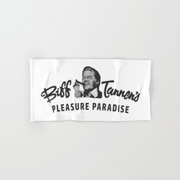 Biff Tannen's Pleasure Paradise Logo - Artwork for Wall Art, Posters, Prints, Tshirts, Men, Women, Y Hand & Bath Towel | Trending, Mcfly, Curated, Marty, Classic, Graphicdesign, Machine, Movies, Macfly, Cult 