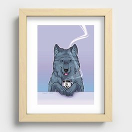 Tea Wolf Recessed Framed Print