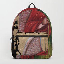 Archangel Gabriel Fresco Antique Looking Wall Art Backpack