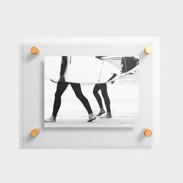Catch a Wave Print - abstract black white surf board photography - Cool Surfers Print - Beach Decor Floating Acrylic Print