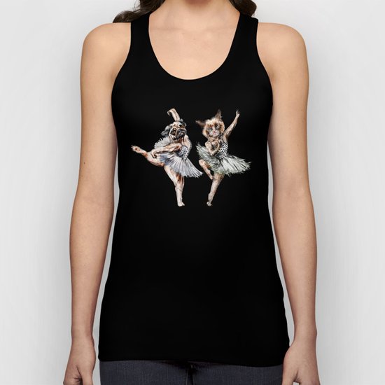 Hipster Ballerinas - Dog Cat Dancers Unisex Tank Top