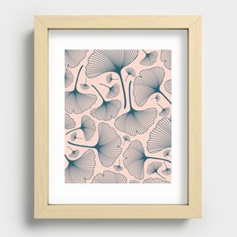 Ginkgo Plant Dreamy Pattern Poster Recessed Framed Print