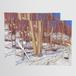 Tom Thomson - Snowy Trail, Algonquin Park  - Canada, Canadian Oil Painting - Group of Seven Placemat