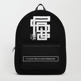 Lesser Dog is overstimulated II Backpack