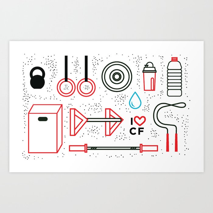 CrossFit Love Art Print