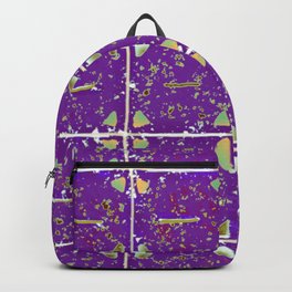 Purple Multimedia Folk Pattern Backpack