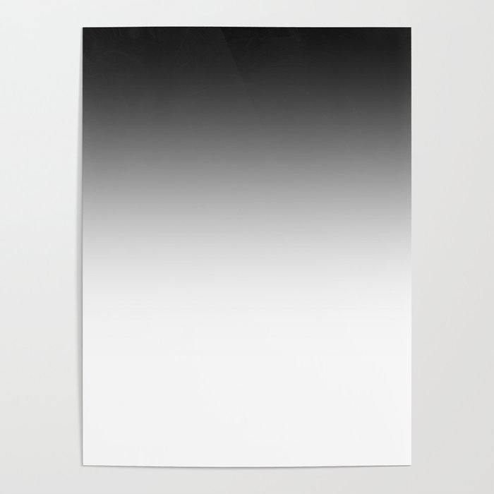 White-black Ombre Poster