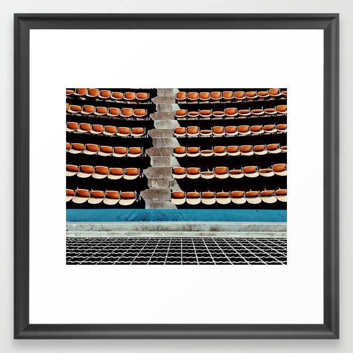 Empty Seats at Dodger Stadium Framed Art Print