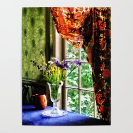 Vase of Flowers and Mug by Window Poster