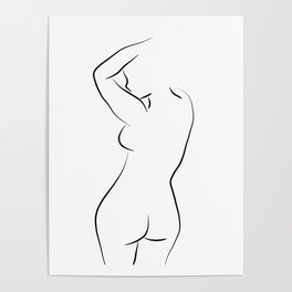 Female Figure Drawing - Whole Lotta Lana Poster