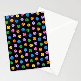 Funny happy face colorful cartoon seamless pattern Stationery Card