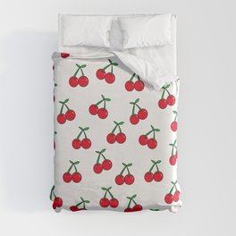 Cherries 1 (on white) Duvet Cover