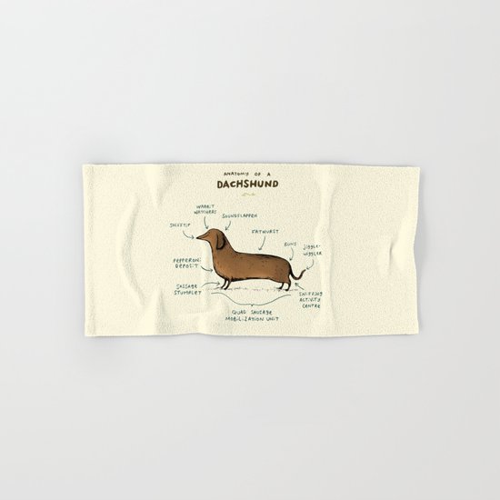 Anatomy of a Dachshund Hand & Bath Towel