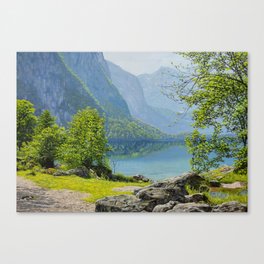 Afternoon at Obersee lake Canvas Print