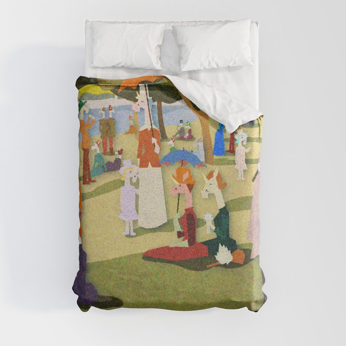 A Sunday Afternoon on the Island of Unicorns Duvet Cover