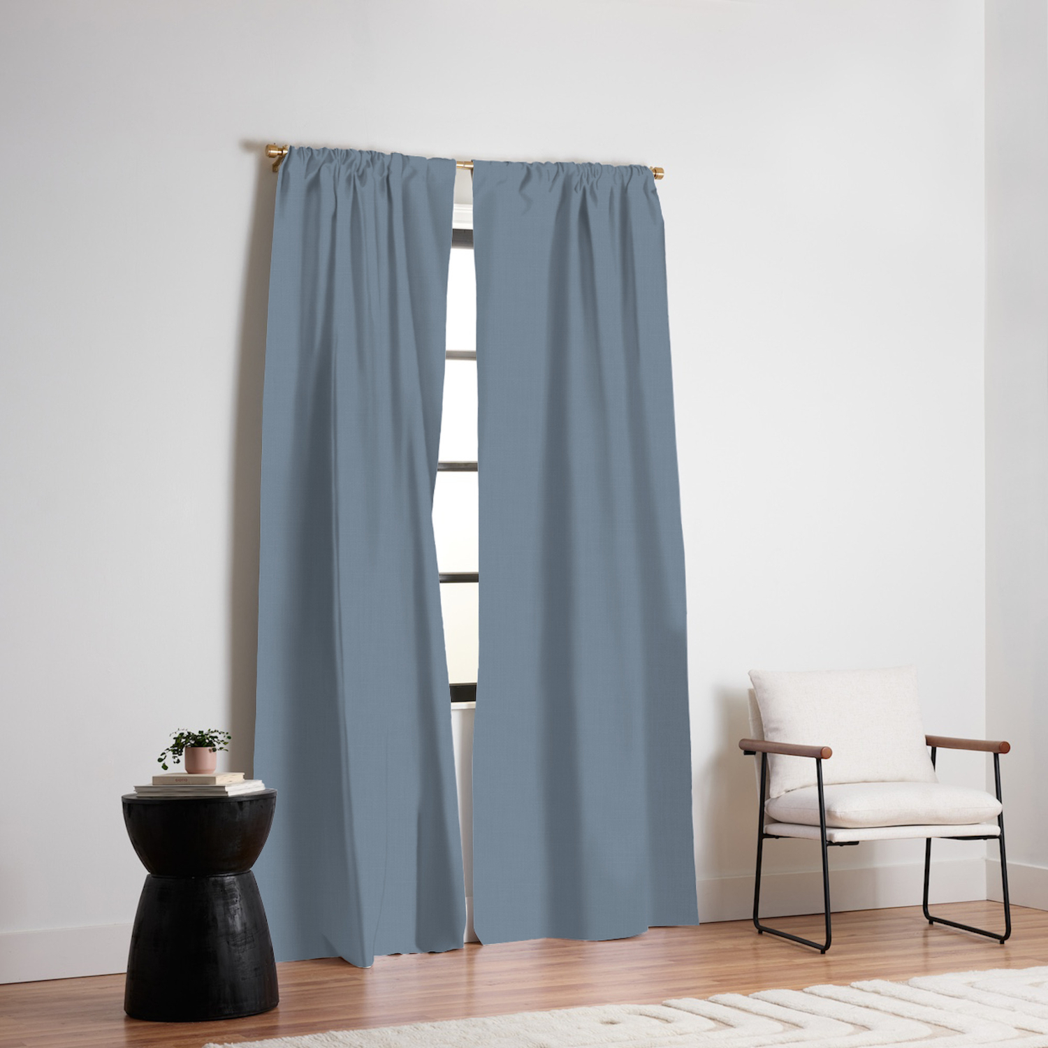 Slate Grey Plain Color Blackout Curtain By Kars54 Society6 Slate Grey Plain Color Blackout Curtain