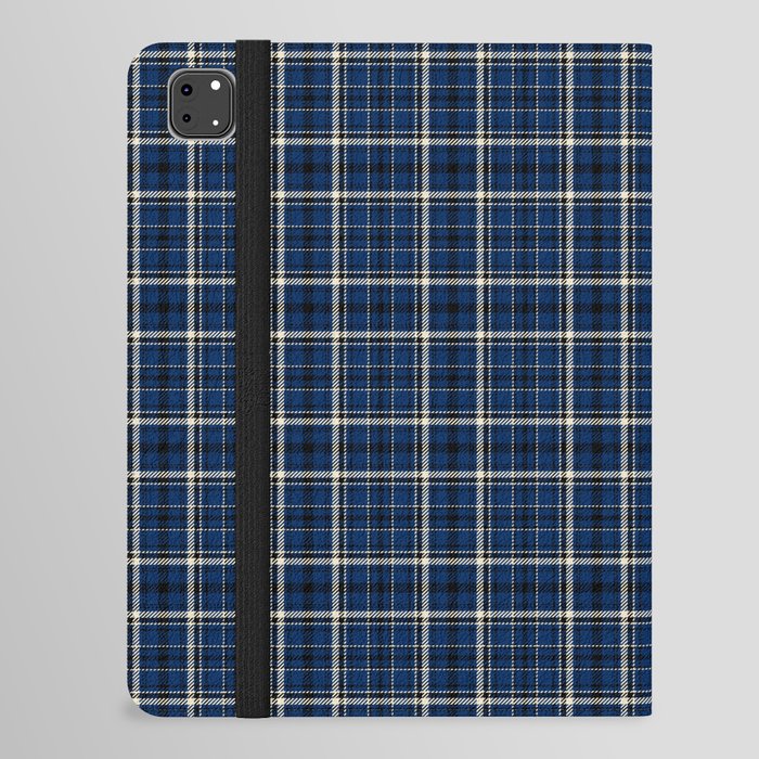 plaid to see you_blue iPad Folio Case