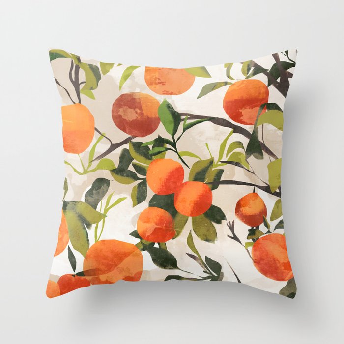 Oranges Throw Pillow