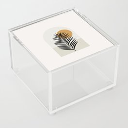 Window Arch | 01 - Palm Leaf Sun And Ocean Acrylic Box