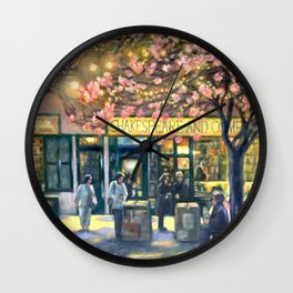 Shakespeare and Company night life painting by Bonnie Parkinson Wall Clock | Booklover, Shakespeareandco, Painting, Parisfrance, Parisbookstore, Shakespearecafe, Bookbag, Impressionistic, Bookstore, Oil 
