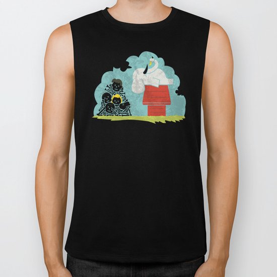 Elephants Love Peanuts Biker Tank