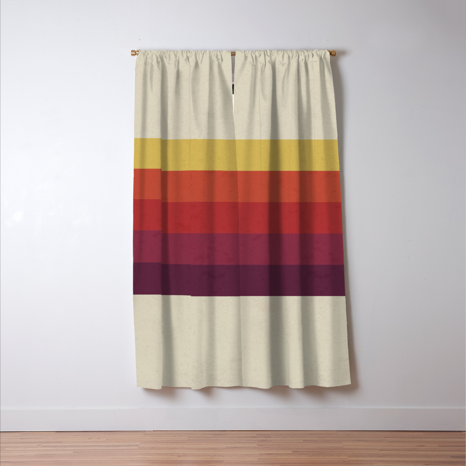 Retro Video Cassette Color Palette Blackout Curtain By Alisagal