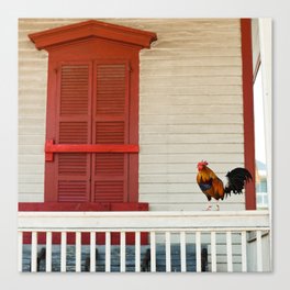 Key West Rooster Canvas Print