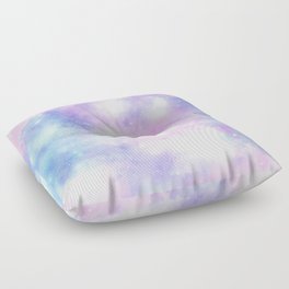 Pink Blue Universe Nebula Painting Floor Pillow