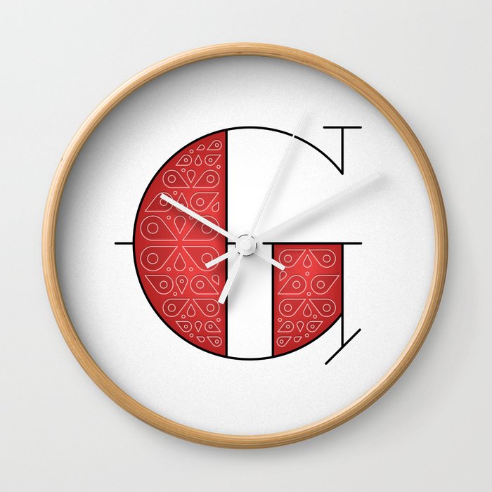 The Letter G Wall Clock By Chrisrushing Society6