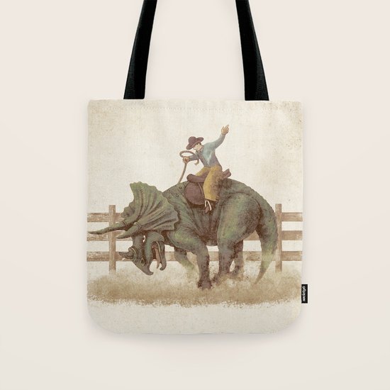 Dino Rodeo Tote Bag