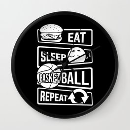 Eat Sleep Basketball Repeat - B-Ball Team Dunk Wall Clock