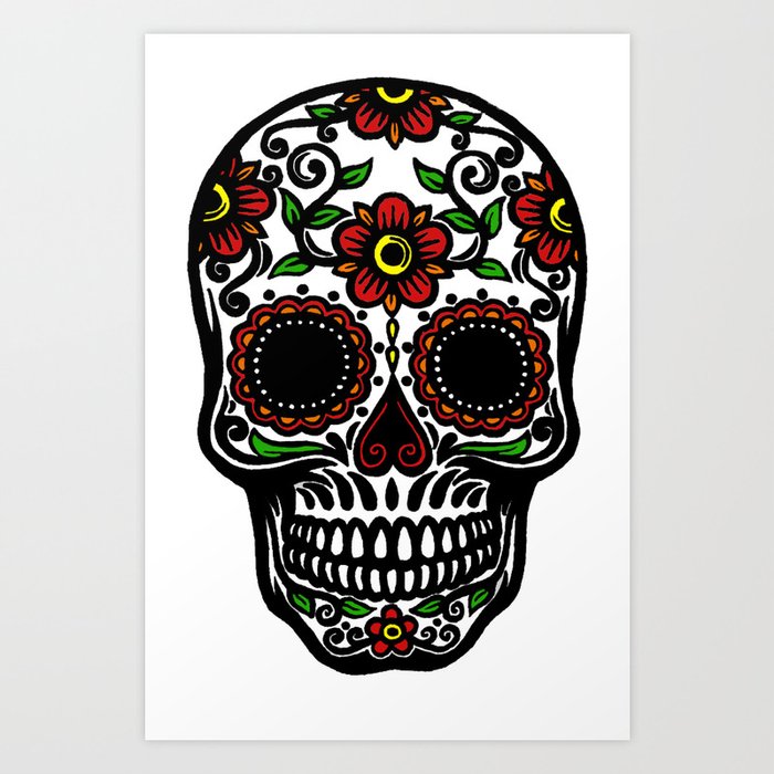 Sugar Skull Art Print by Grace Thanda | Society6