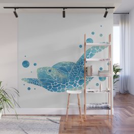 Blue Turtle Wall Mural