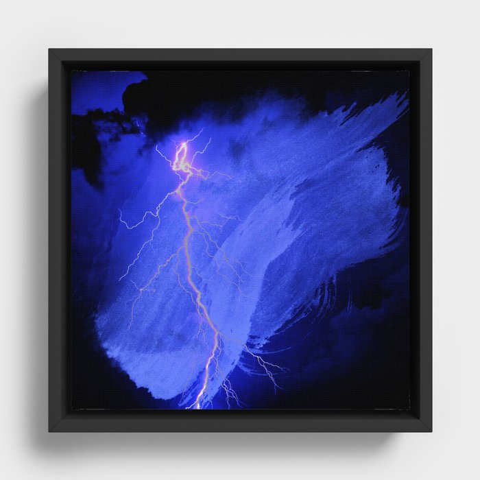 abstract thunder 2 Framed Canvas