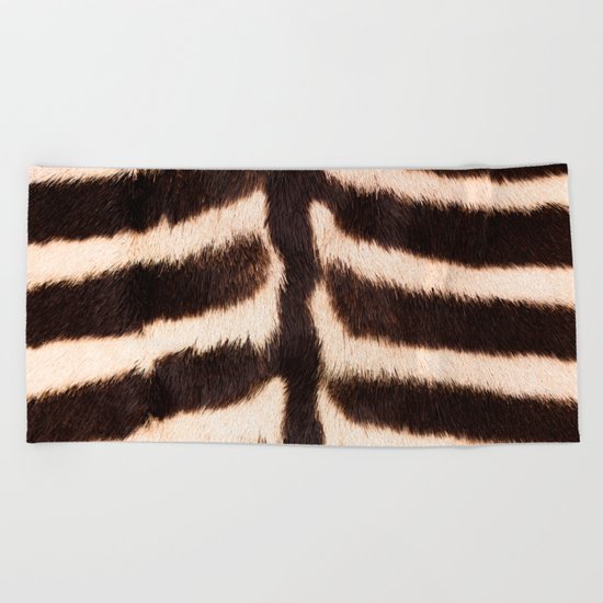 Zebra - zebra stripes -zebra skin - genuine - beautiful - #society6 #buyart Beach Towel