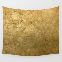 Golden texture background. Vintage gold. Wall Tapestry