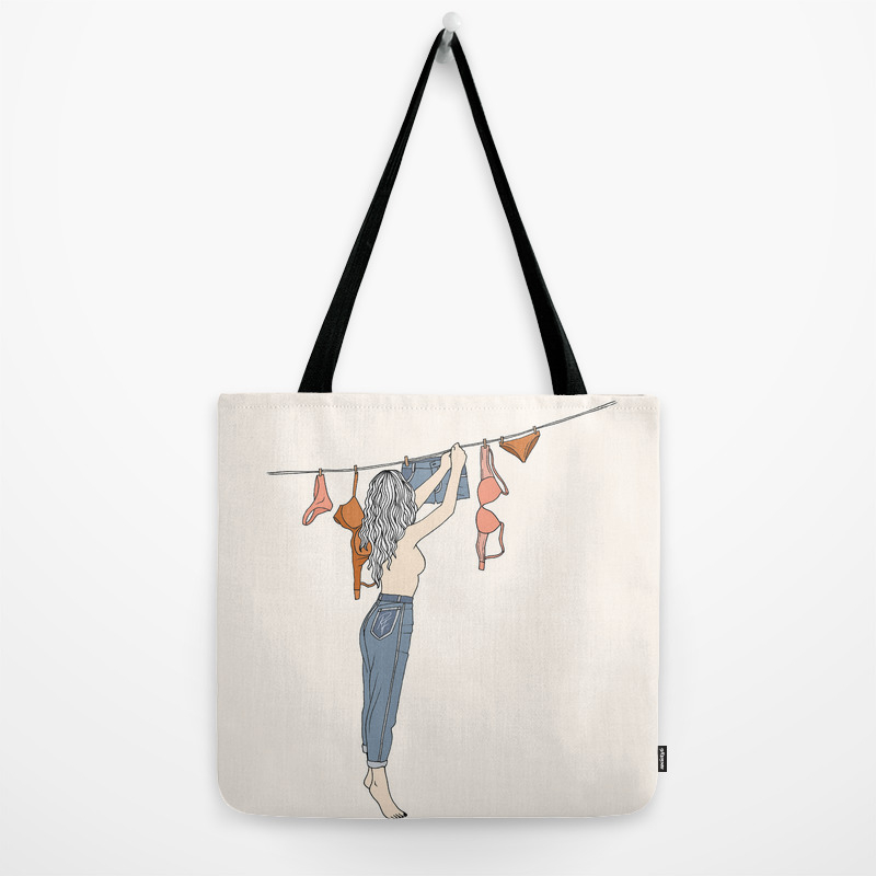 Girl Next Door Tote Bag By Rebeccaflattley Society6