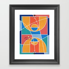 Shooting Hoops Street Basketball From Above  Framed Art Print