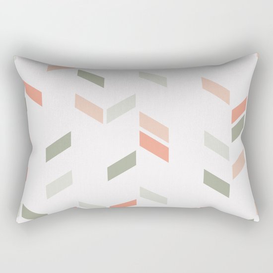 Geometric Confetti (Rose Garden) Rectangular Pillow