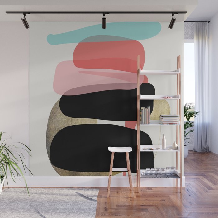 Modern minimal forms 1 Wall Mural by NaturalColors | Society6