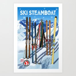 Ski Steamboat Travel Poster Art Print